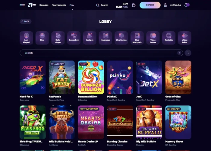 21bit Casino’s Game Selection