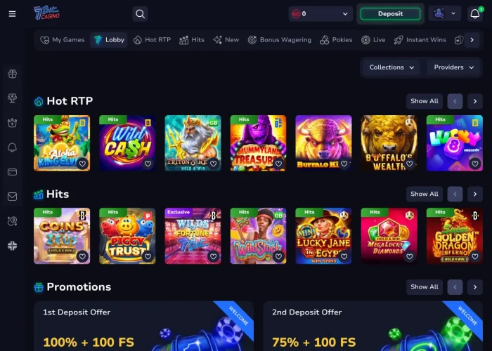 7Bit’s Game Selection