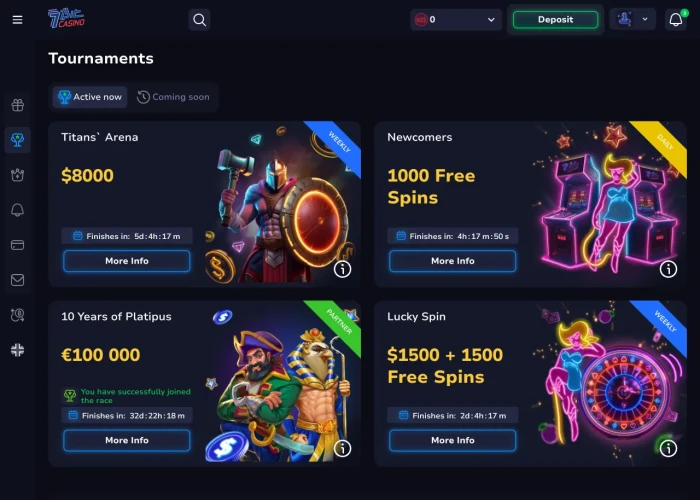 Tournaments at 7Bit Casino