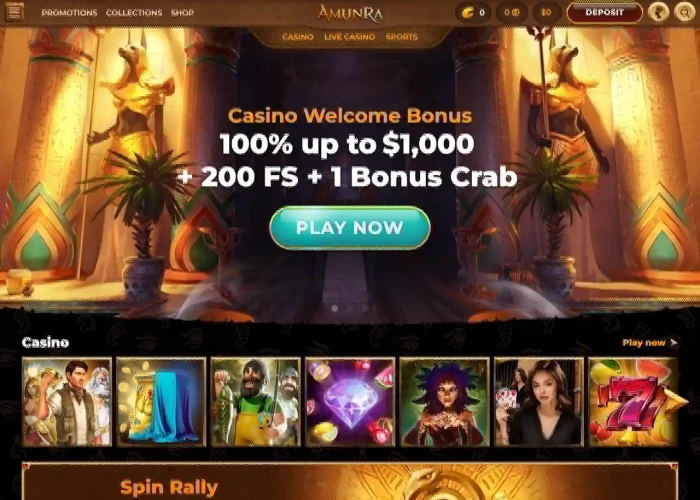 AmunRa Casino’s Lobby