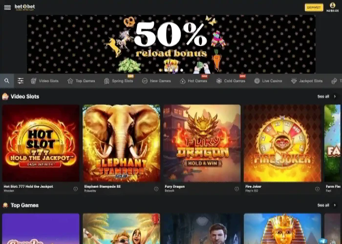 Bet O Bet Casino’s Lobby