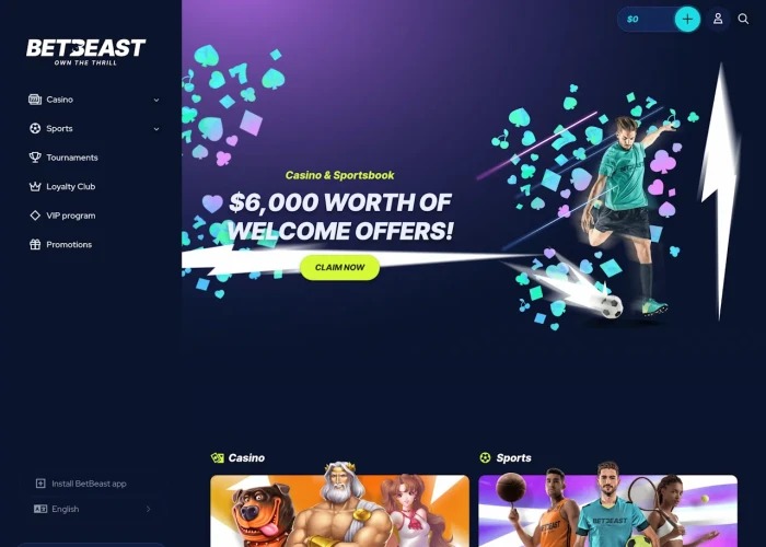 BetBeast Casino Lobby