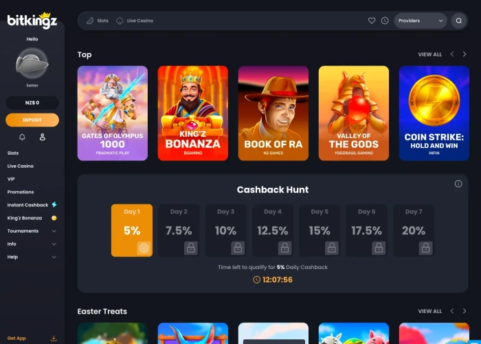 BitKingz Casino’s Lobby