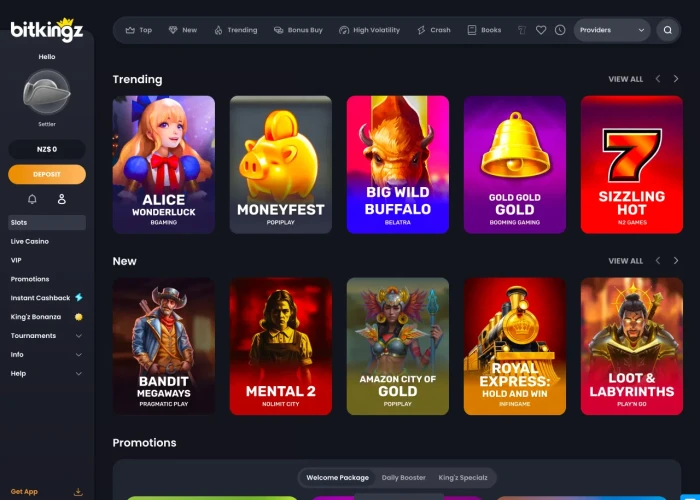 BitKingz Game Selection