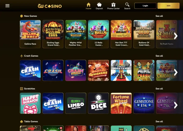 GW Casino’s Game Selection