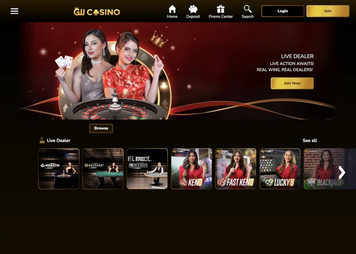 Live Dealer Games at GW Casino