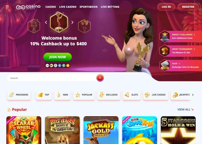 Infinity Casino Lobby