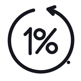 1% cashback on every deposit