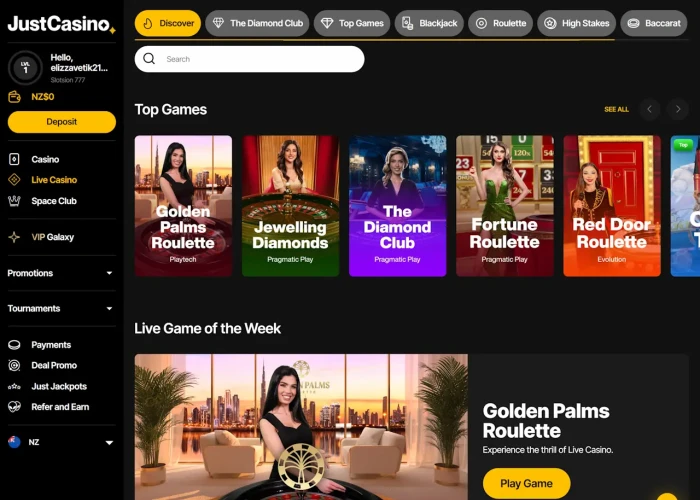 Play Live Dealer Games at Just Casino