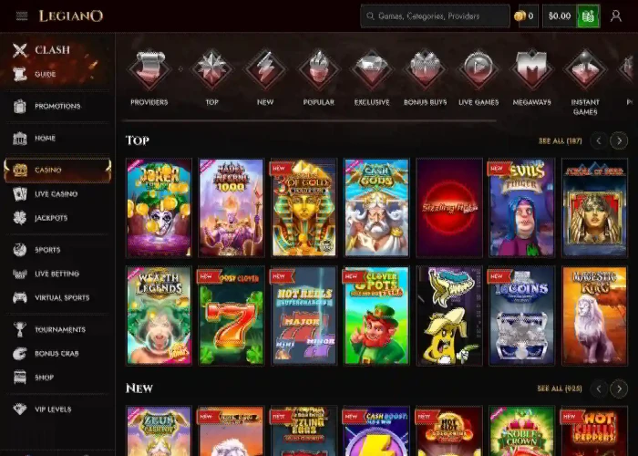 Legiano’s Game Selection