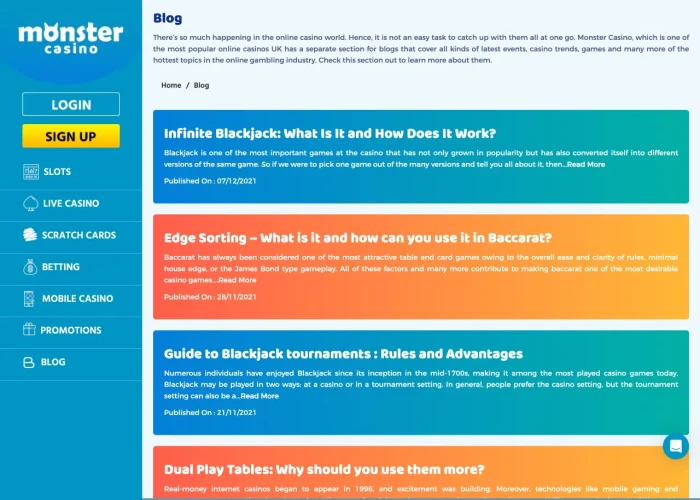 Blog Page at Monster