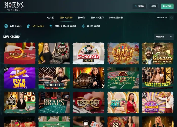 Live Dealer Games at Nords Casino​