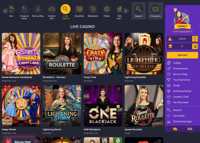 Play Live Games at Rolling Slots Casino 