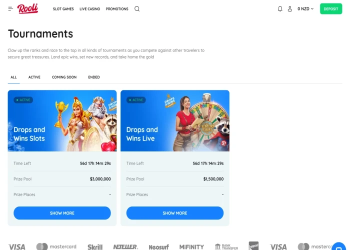 Tournaments at Rooli 