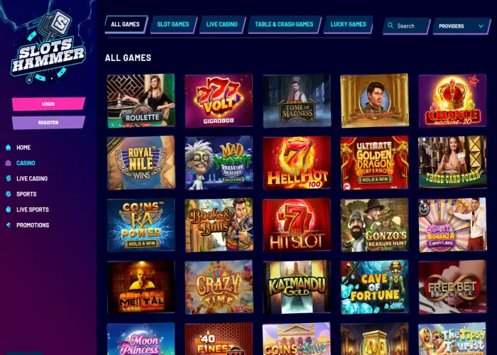 Slot Hammer’s Game Selection 