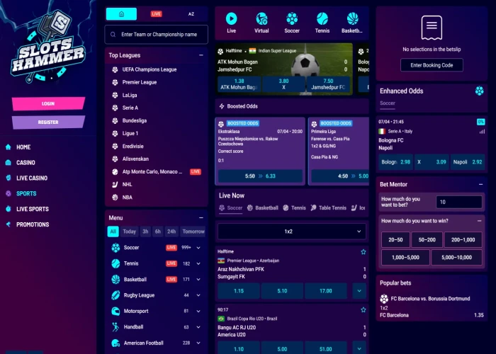 Sports Betting at Slots Hammer 