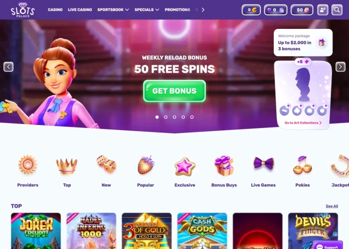 Slots Palace Casino’s Lobby