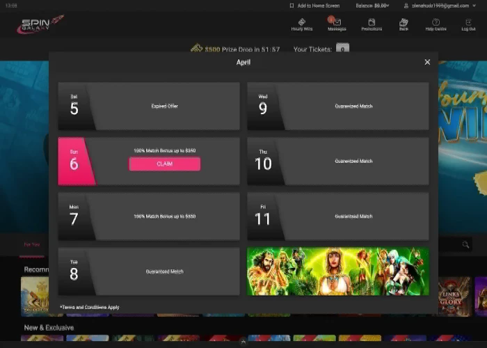 Bonuses and Promotions at Spin Galaxy