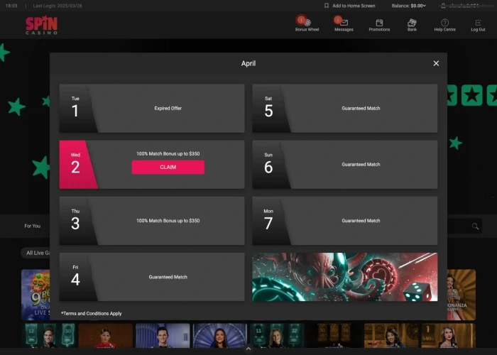 Promotions and Bonuses