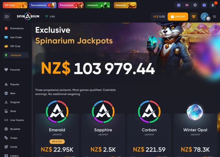 Spinarium Jackpots