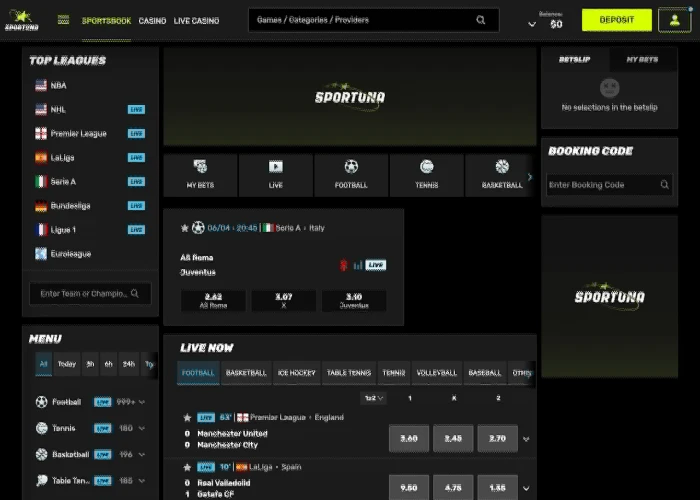 Sports Betting at Sportuna Casino