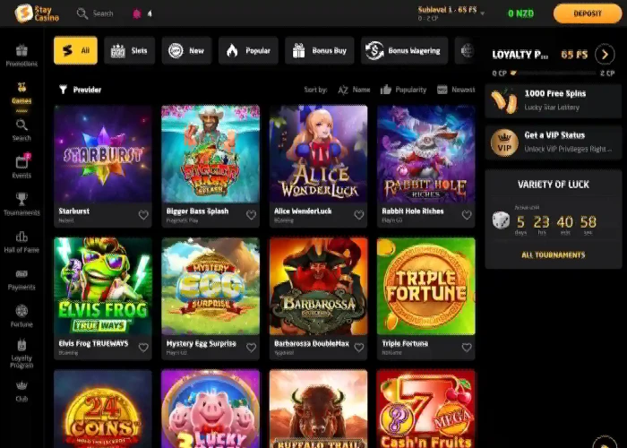 Stay’s Game Selection