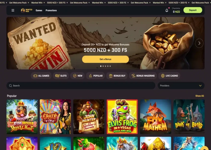 Wanted Win’s Lobby