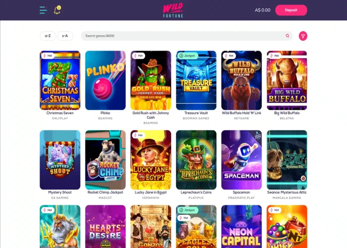 Wild Fortune’s Game Selection