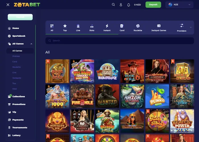 ZotaBet’s Game Selection