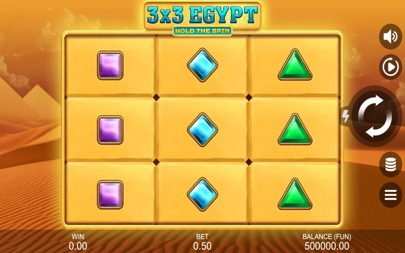 3x3 Egypt: Hold The Spin Game