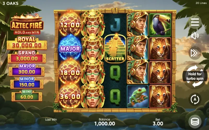 Aztec Fire: Hold And Win Game