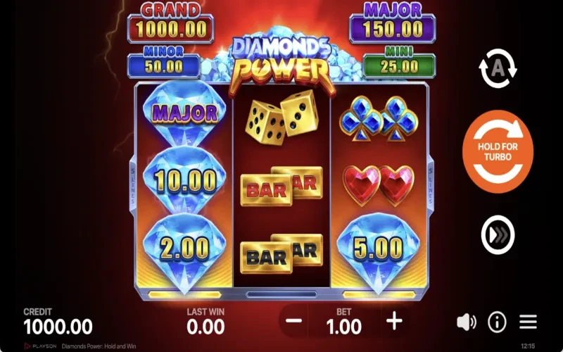 Diamonds Power: Hold and Win Game