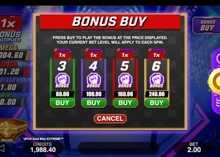 Bonus Buy Menu